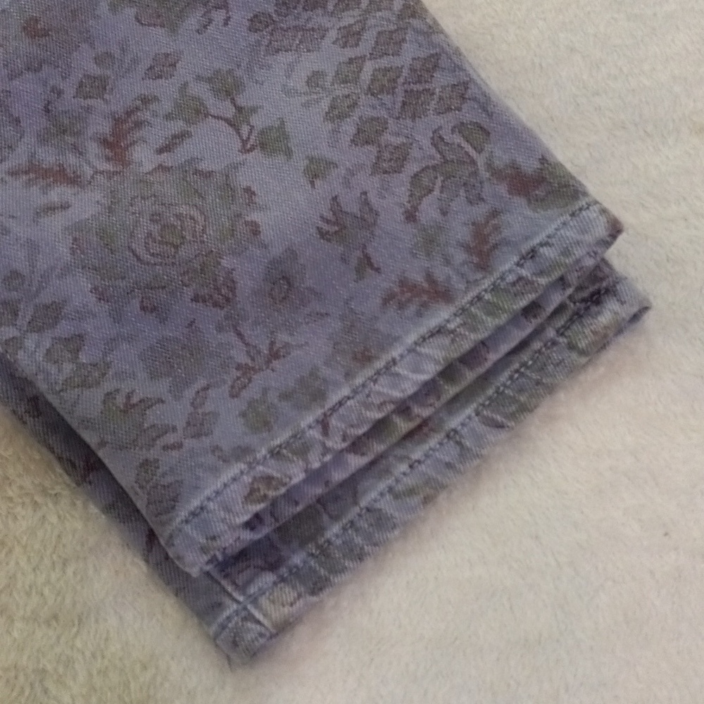 Anthropologie Pilcro and the Letterpress Blue Floral Boho Paisley Jeans 31 - Picture 9 of 12